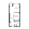 Floor plan: Open 1x1 B3