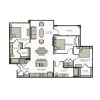 Floor plan: The Scarlet-ADA | 3 Bed | 3 Bath
