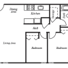 Floor plan: Two Bed One Bath