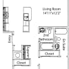 Floor plan: EVA 2 bed / 2 bath Natural Area 