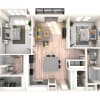 Floor plan: Two Bedroom B2C