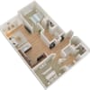 Floor plan: 2 Bed 2 Bath B