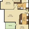 Floor plan: 1 Bedroom