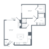 Floor plan: A07R | 1 Bed | 1 Bath