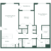 Floor plan: 2B | 2 Bed | 2 Bath