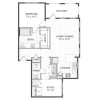 Floor plan: 1 Bedroom 115A