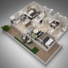 Floor plan: Two Bedroom Two Baths
