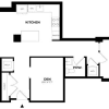 Floor plan: 1 Bed/1 Bath Den-B5