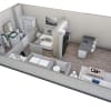 Floor plan: Studio Retreat Courtyard