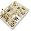 Floor plan: 2Bedroom 1.5 Bathroom