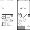 Floor plan: The Lofts 2 Bedrooms B