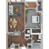 Floor plan: One Bedroom One Bathroom