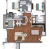 Floor plan: 2 Bedroom  2 Bath  Den