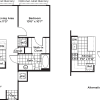 Floor plan: 1 Bedroom 1 Bath + Den - AD2 Affordable 80%