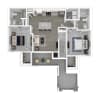 Floor plan: 2X2 C - Sundeck