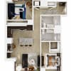 Floor plan: 2 Bed/2 Bath-B3