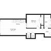 Floor plan: 1 Bed - 1 Bath | aj4 - Judd