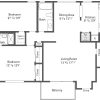 Floor plan: 2BR 2BA (1040sf)