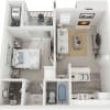 Floor plan: 1x1A