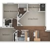 Floor plan: 2X2