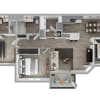 Floor plan: 3BD 2BTH R
