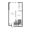 Floor plan: A5 - 1 Bed / 1 Bath (770 sf)