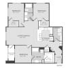 Floor plan: 3BR 2BA (1408 SF)