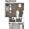 Floor plan: 1 Bedroom