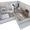 Floor plan: 1 BR Horizon Overlook