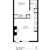 Floor plan: One Bedroom, One Bath
