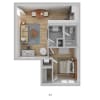 Floor plan: 1 Bedroom 1 Bathroom
