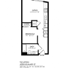 Floor plan: 1 Bedroom, 1 Bath Urban