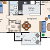 Floor plan: 1 Bedroom 1 Bath