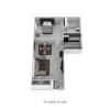 Floor plan: 1 Bedroom Deluxe