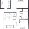 Floor plan: 2 Bedroom, 2 Bath