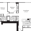 Floor plan: Two Bedroom 1128 A