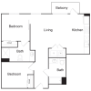 Floor plan: 2 Bedroom 2 Bathroom D3 ANSI