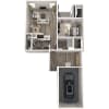 Floor plan: A7 1000 Sq. Ft. 1st Fl. With Garage & Extra Bonus Room