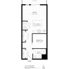 Floor plan: 1 Bedroom, 1 Bathroom