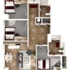 Floor plan: 3BR/2BA