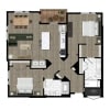Floor plan: Two Bedroom (2A)