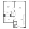 Floor plan: A18 - One Bedroom