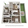Floor plan: 2 Bed Galileo Twin