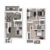 Floor plan: 3 Bed 1.5 Bath