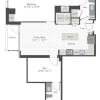 Floor plan: 1 Bed/1 Bath Den-I1