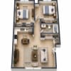 Floor plan: 2 Bedroom