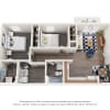 Floor plan: Two Bedroom Ranch