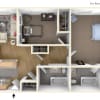 Floor plan: 2 Bed 2 Bath