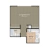 Floor plan: Studio x 1 Bath (Small)