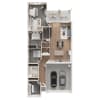 Floor plan: 4 BED, 2 BATH - 1740 SF